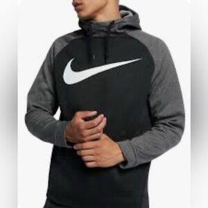 Nike Therma Swoosh Essential Pull Over Hoodie Men’s XL Black/Charcoal Gray